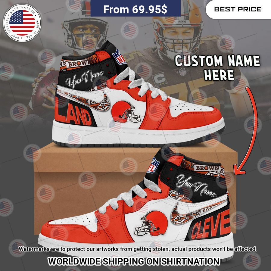 Cleveland Browns Custom Air Jordan 1 Sizzling