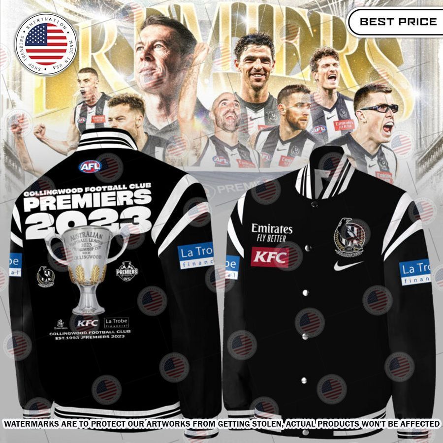 Collingwood FC AFL 2023 Combo Bomber Jacket Speechless