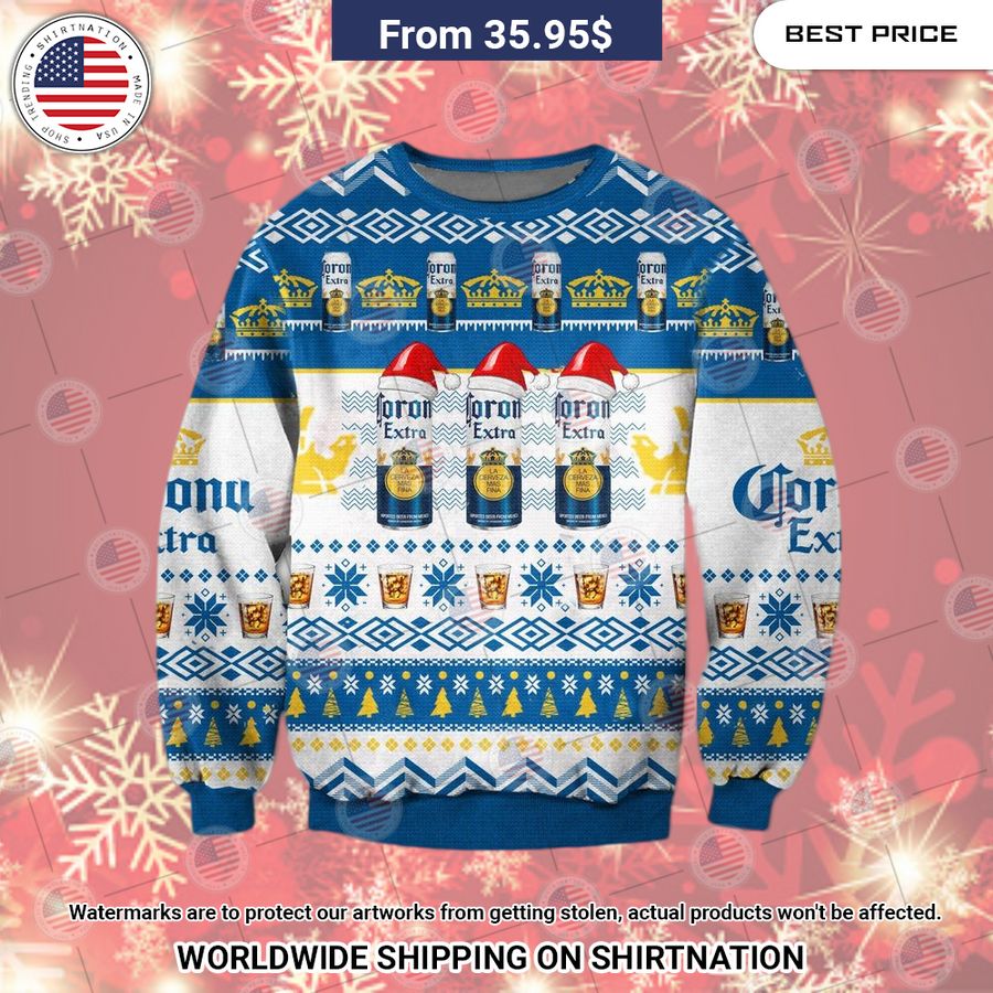 Corona Extra Christmas Sweater Cutting dash