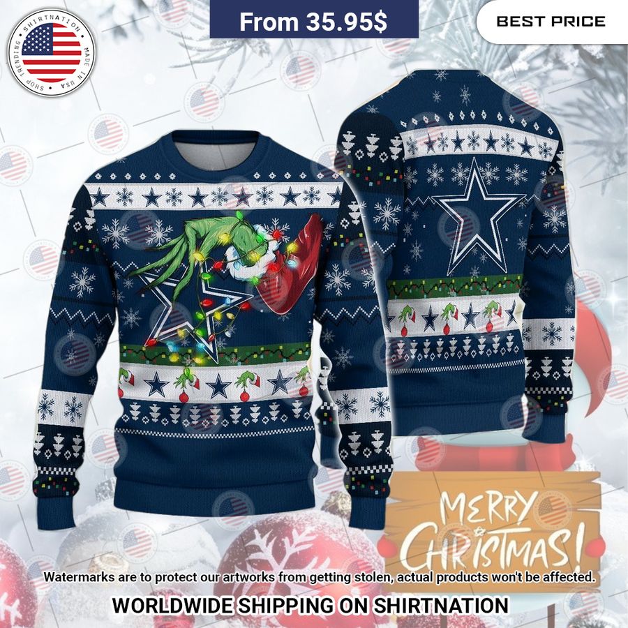 Dallas Cowboys Grinch Christmas Sweater Rejuvenating picture