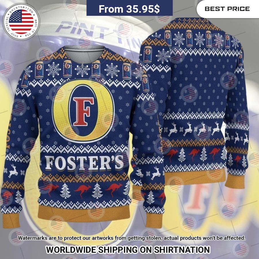 Fosters Beer Christmas Sweater It is too funny