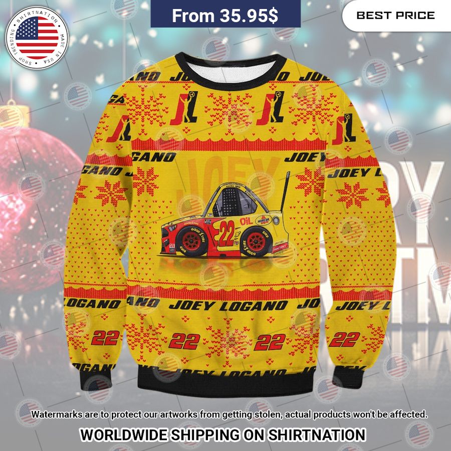 Joey Logano Christmas Sweater Elegant picture.