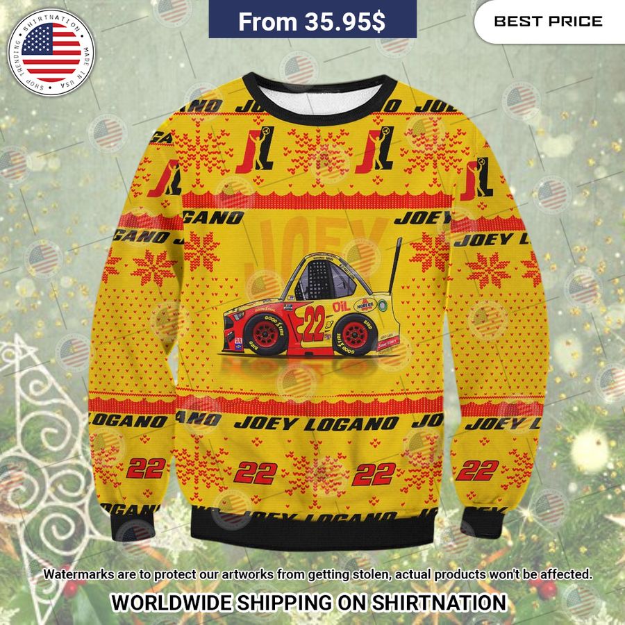 Joey Logano Christmas Sweater Nice place and nice picture