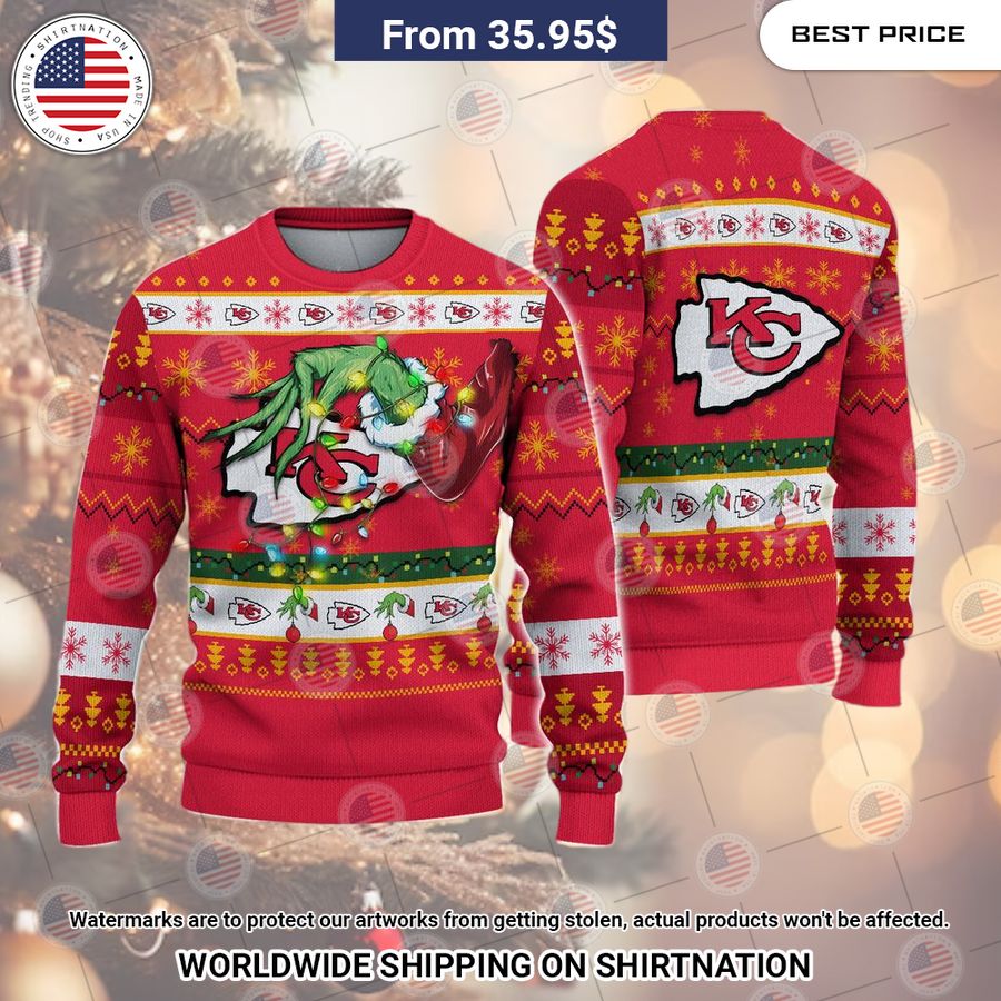 Kansas City Chiefs Grinch Christmas Sweater Nice bread, I like it