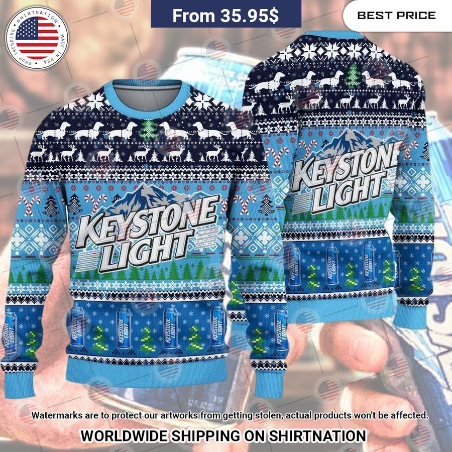 Keystone Light Moutain Beer Sweater Hundred million dollar smile bro