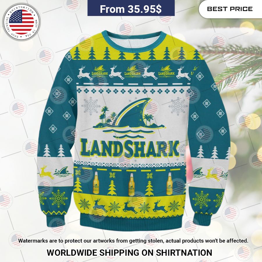 Landshark Beer Christmas Sweater Good click