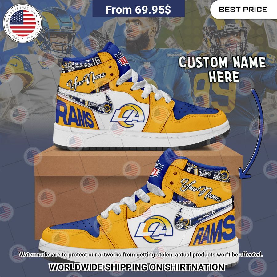 Los Angeles Rams Custom Air Jordan 1 Selfie expert