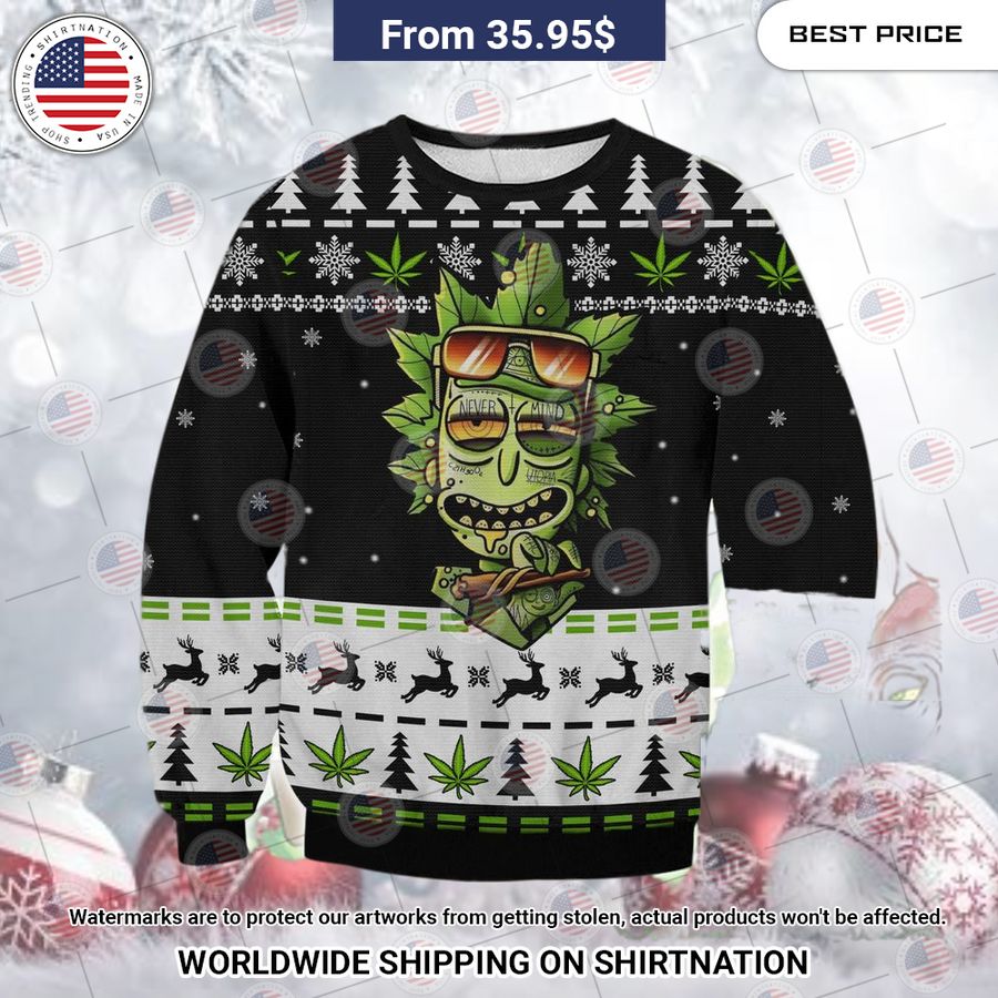 Marijuana Rick Christmas Sweater Impressive picture.