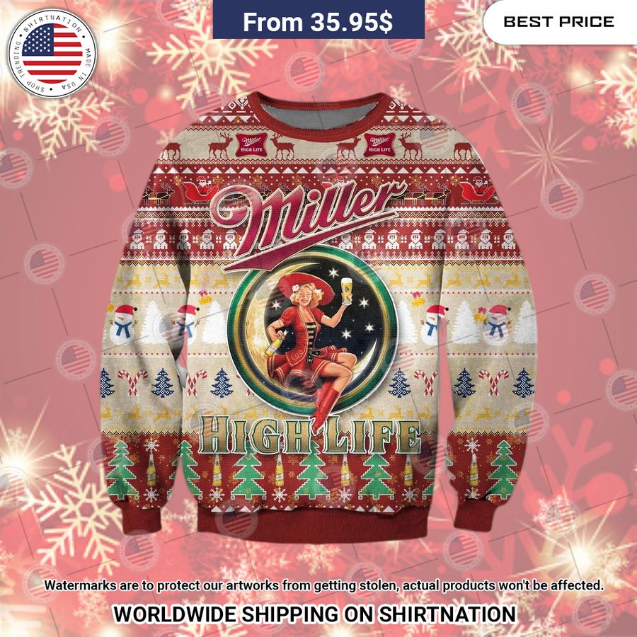 Miller Highlife Christmas Sweater Your beauty is irresistible.