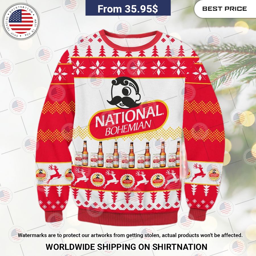 National Bohemian Christmas Sweater You look lazy