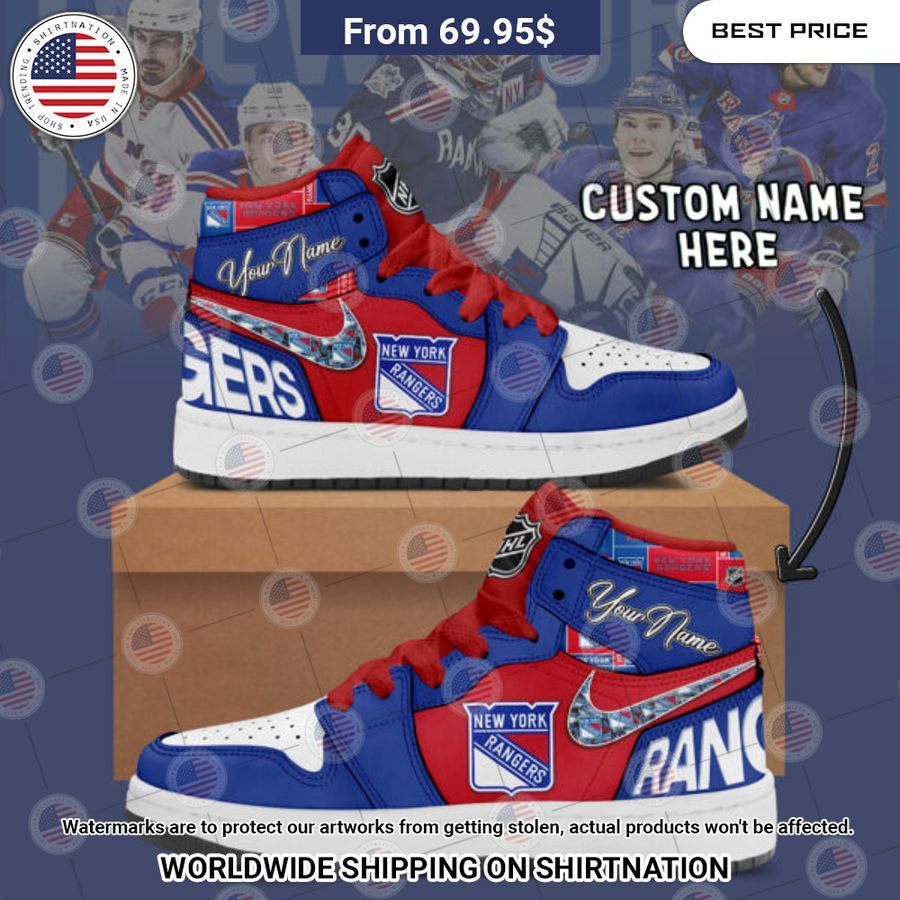 new york rangers custom nike air jordan high top shoes 2 170.jpg