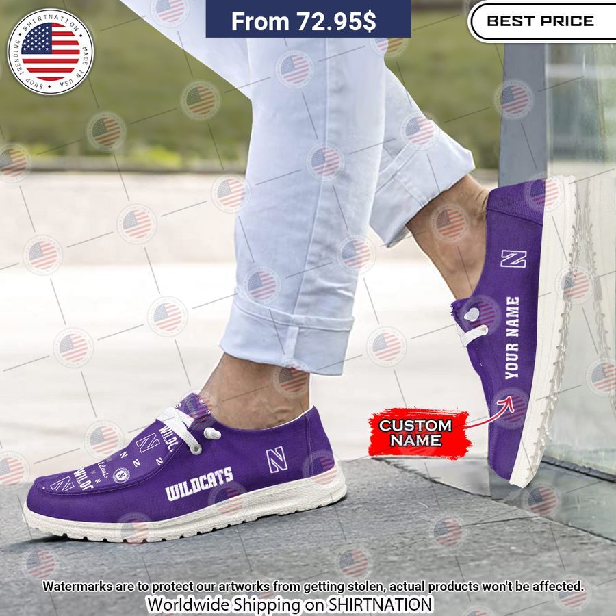 Northwestern Wildcats Custom Hey Dude Shoes You look lazy