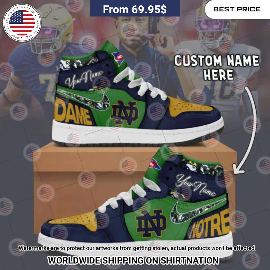 Notre Dame Fighting Irish Custom Air Jordan 1 Rejuvenating picture