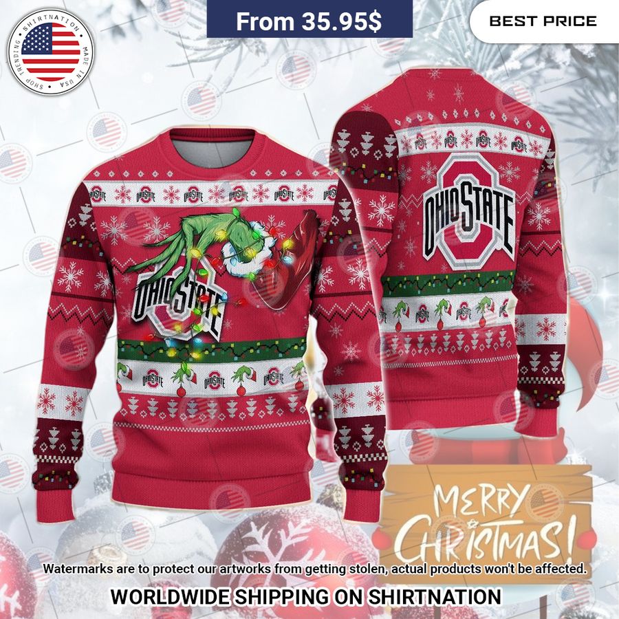 Ohio State Buckeyes Grinch Christmas Sweater My favourite picture of yours