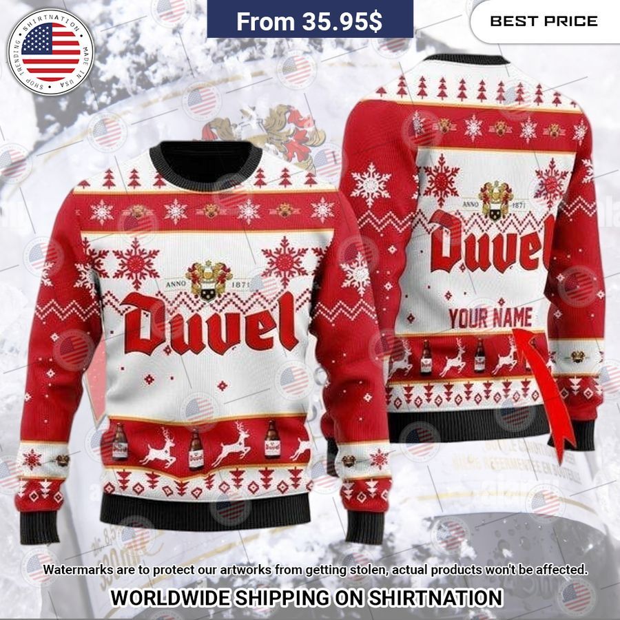 Personalized Duvel Beer Sweater Stand easy bro