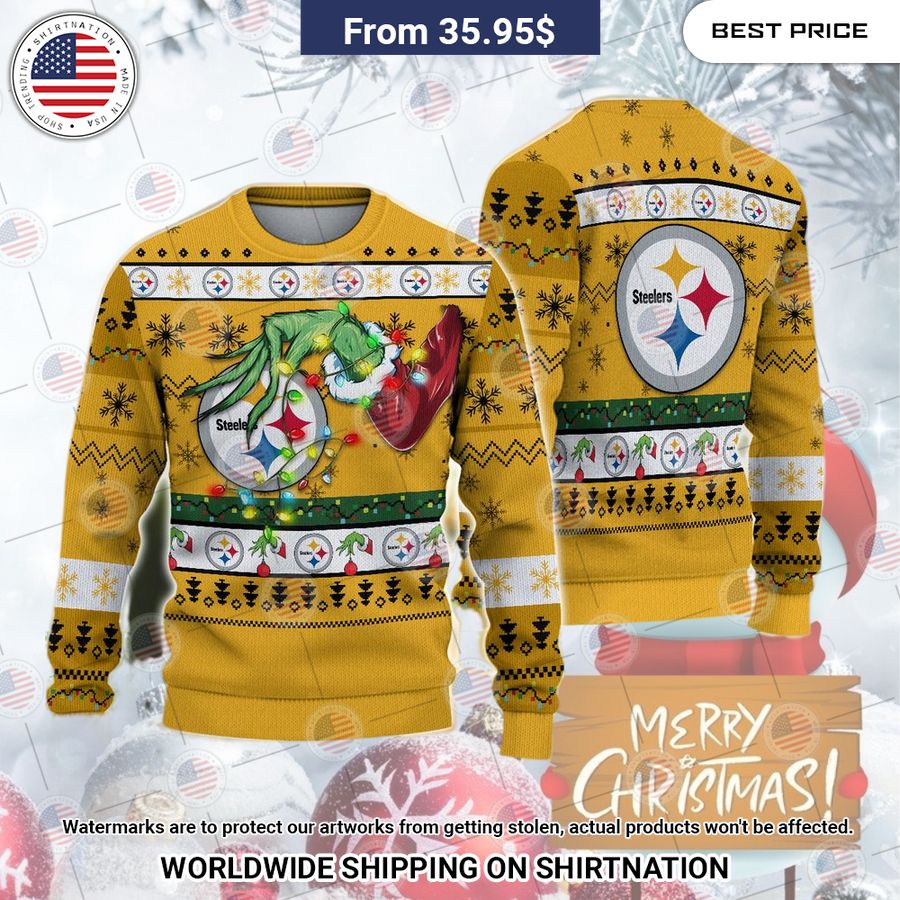 Pittsburgh Steelers Grinch Christmas Sweater This is awesome and unique