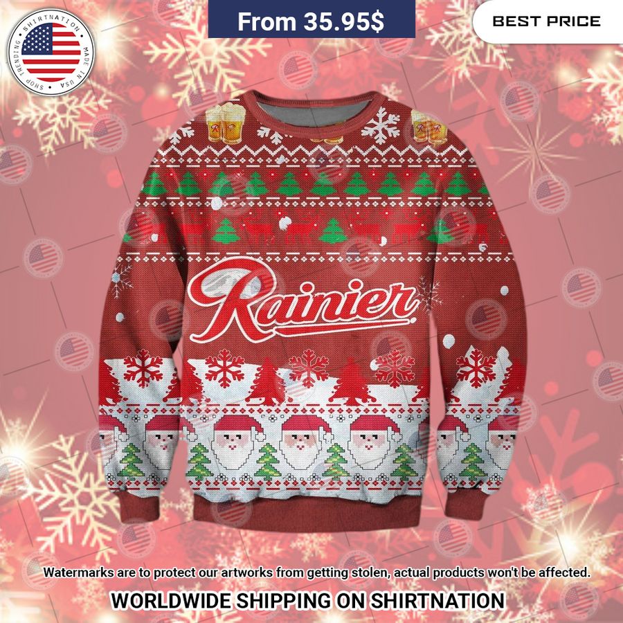 Rainier Beer Christmas Sweater Mesmerising