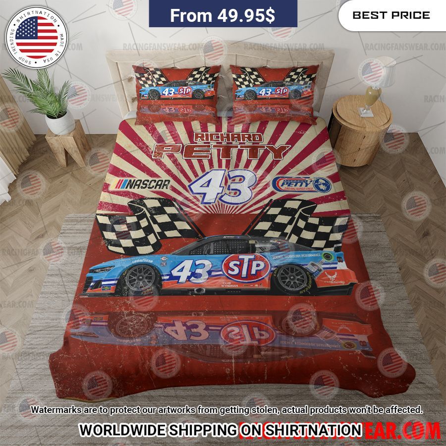 richard petty nascar racing bedding set 1 650.jpg