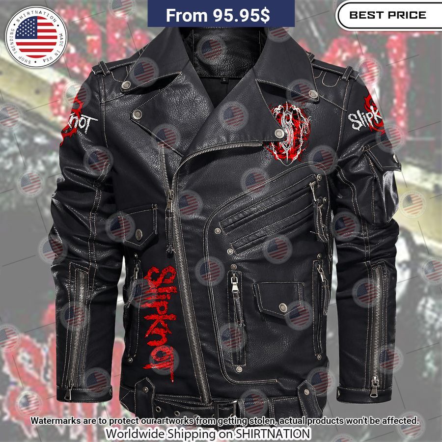 Slipknot des moines Belt Solid Zip Locomotive Leather Jacket Nice shot bro