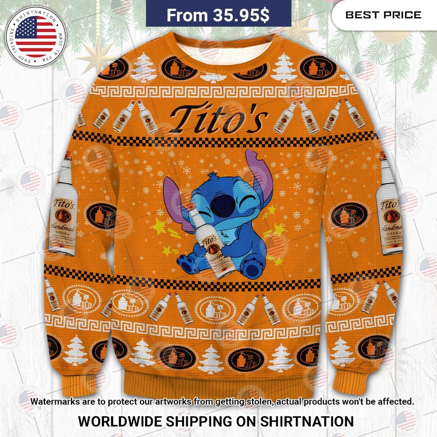 Tito Stitch Christmas Sweater Nice shot bro