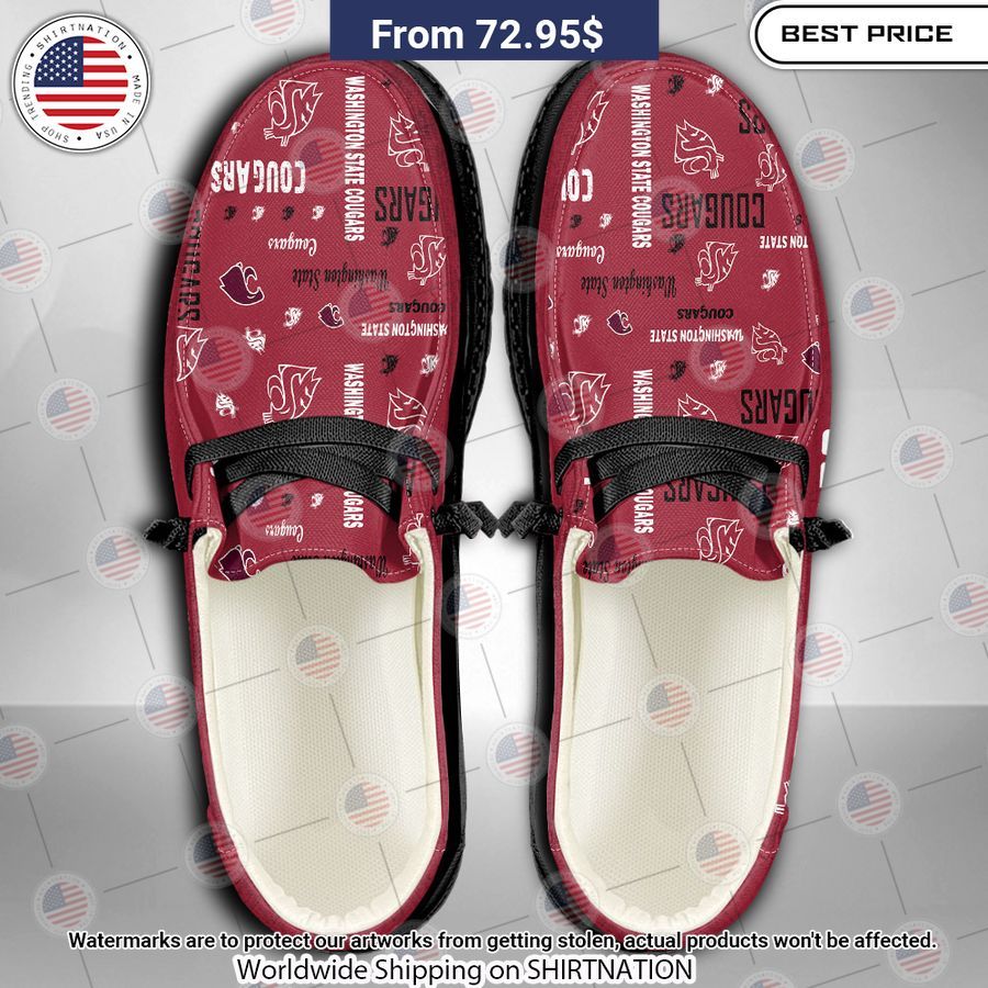 Washington State Cougars Custom Hey Dude Shoes Selfie expert