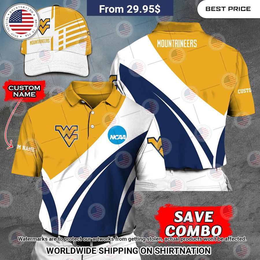 West Virginia Mountaineers Custom Polo Shirt Gang of rockstars