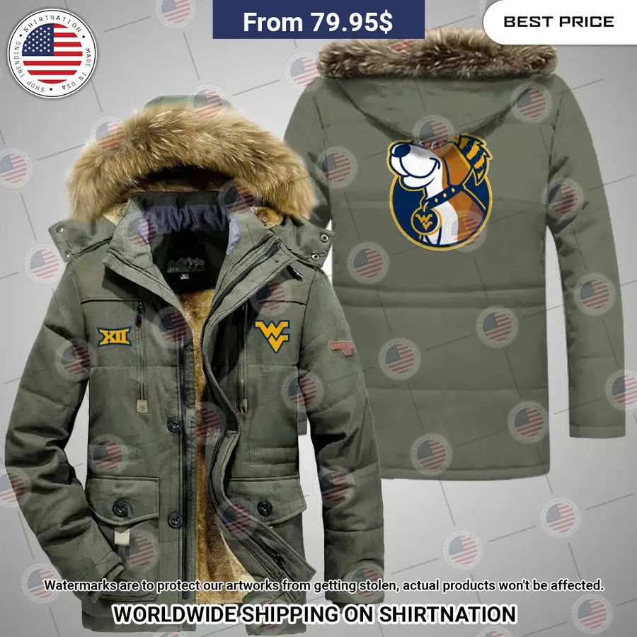 West Virginia Mountaineers Winter Parka Jacket Cutting dash