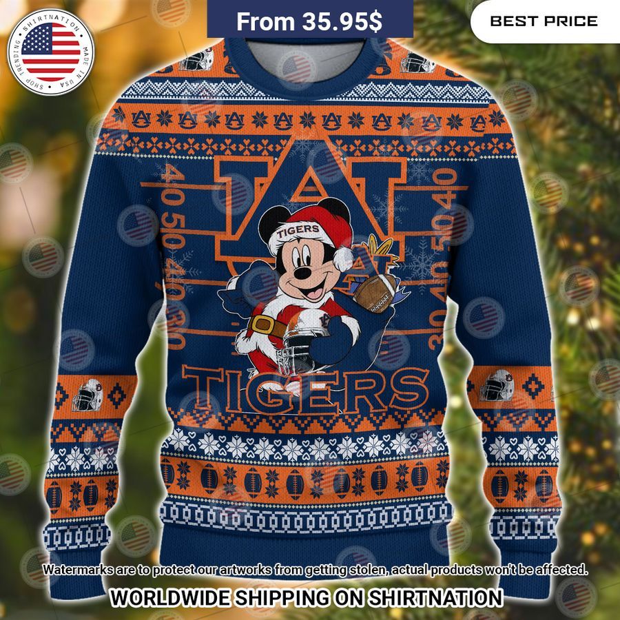 Auburn Tigers Mickey Mouse Christmas Sweater Loving, dare I say?