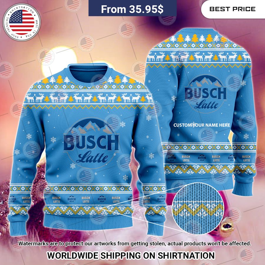 Busch Latte Custom Christmas Sweater Cool look bro