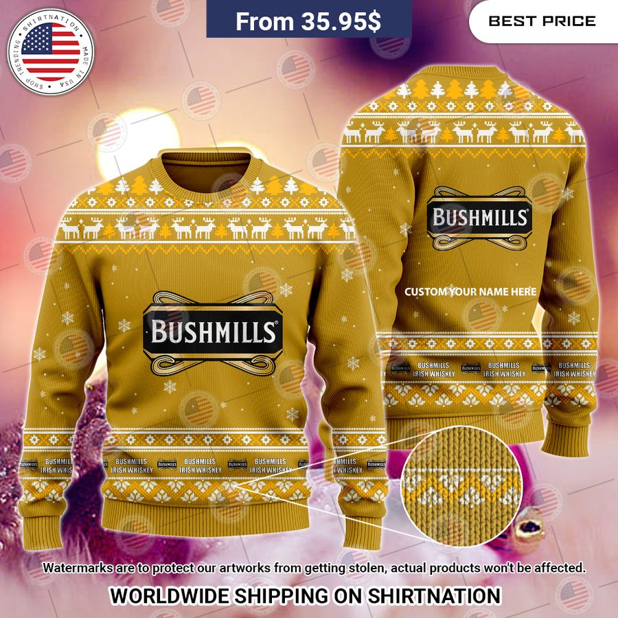 Bushmills Irish Whiskey Custom Christmas Sweater Coolosm