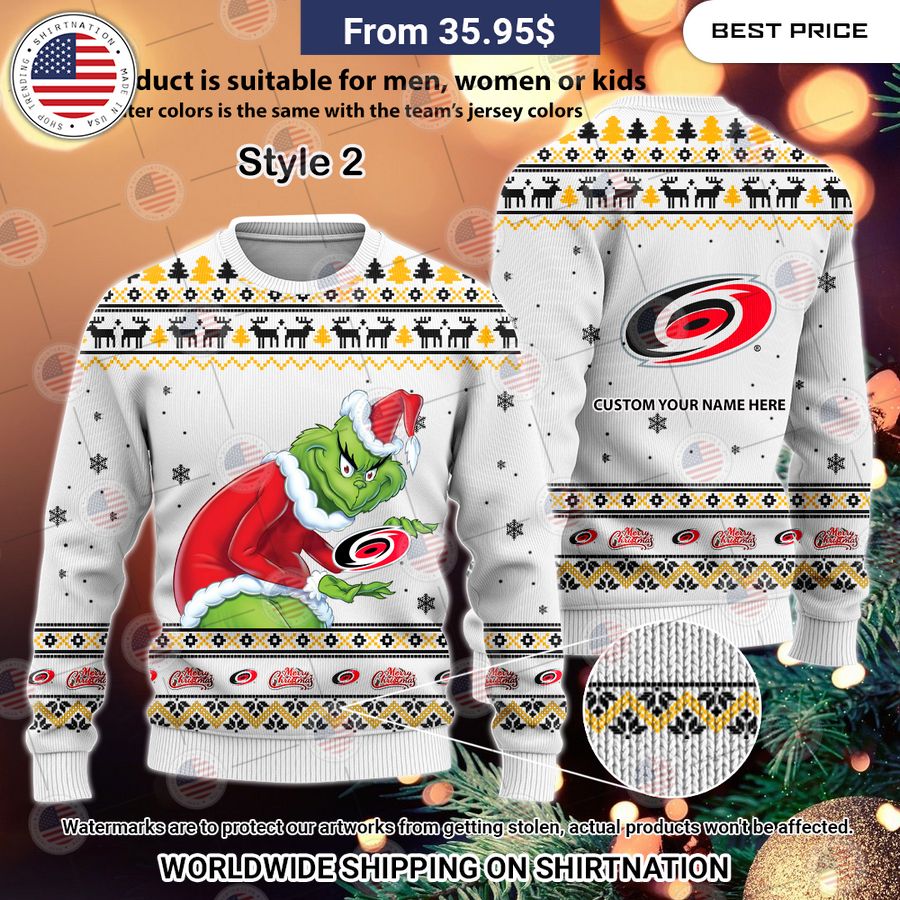 Carolina Hurricanes Grinch Sweater My friend and partner