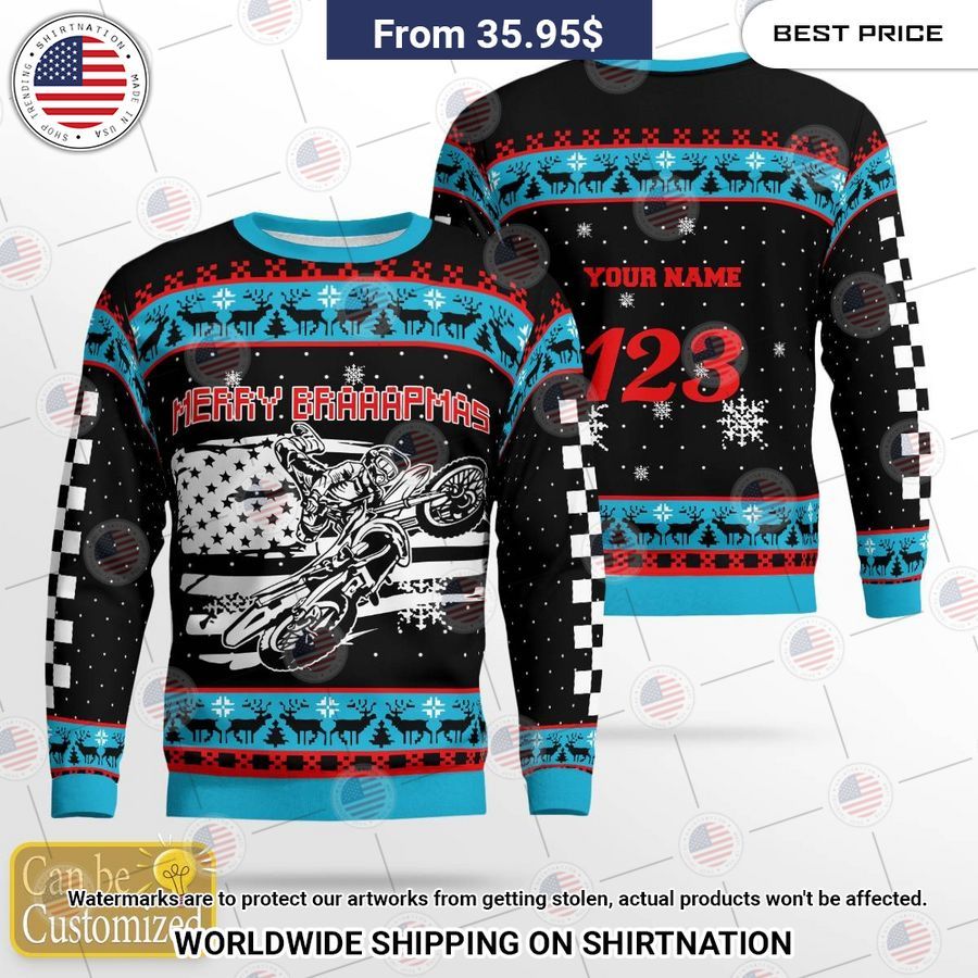 Christmas Motocross Rider Custom Sweater Great, I liked it