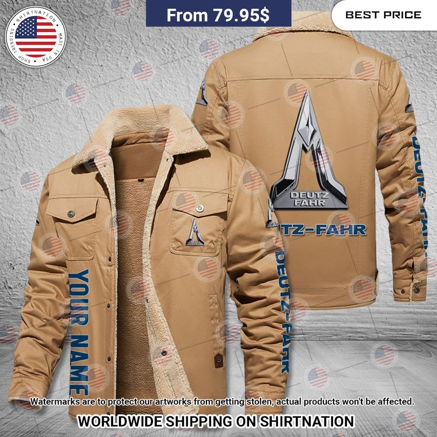 Deutz Fahr Custom Name Fleece Leather Jacket Wow, cute pie