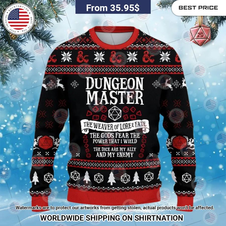 Dungeons & Dragons Dungeon Master Christmas Sweater You look lazy