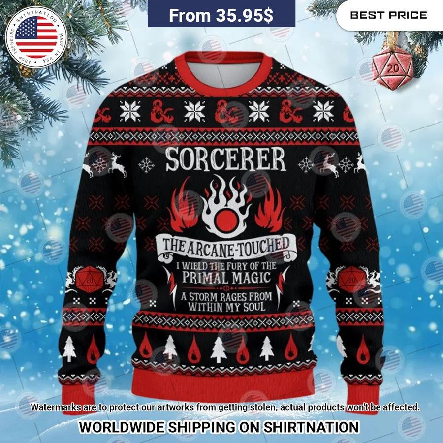 Dungeons & Dragons Sorcerer Christmas Sweater Trending picture dear