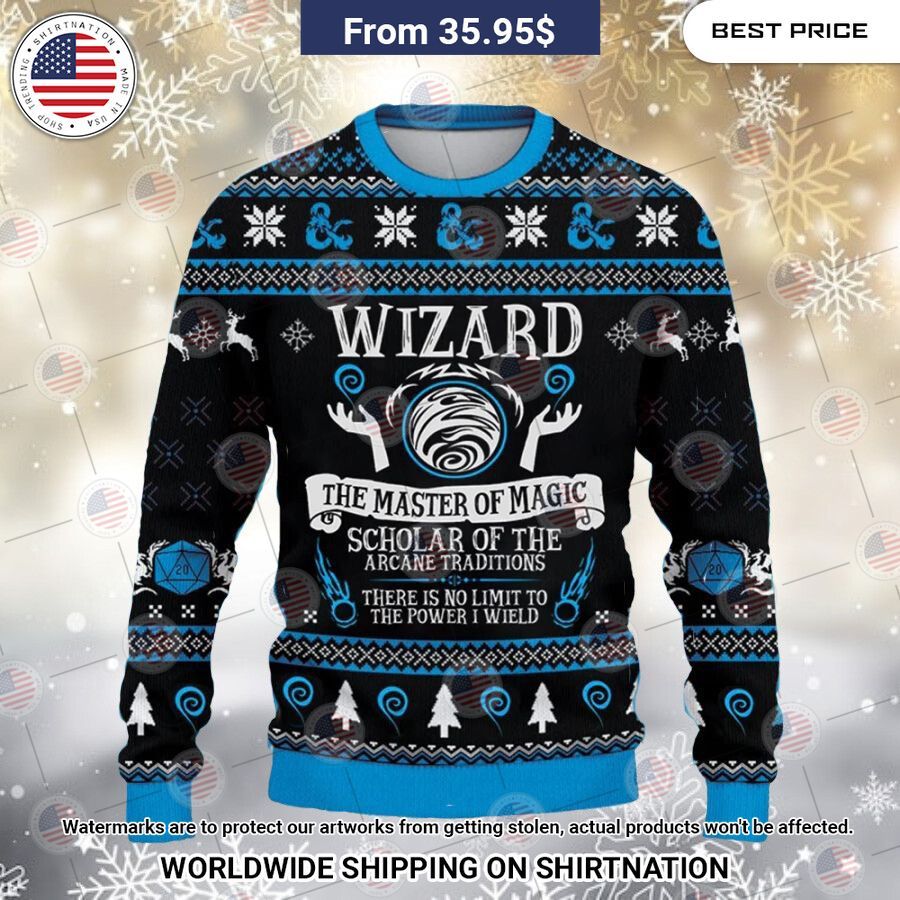 Dungeons & Dragons Wizard Christmas Sweater Good one dear