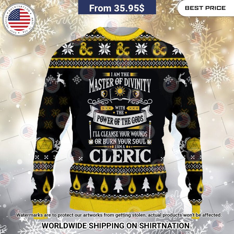 Dungeons n Dragons Cleric Christmas Sweater Wow! This is gracious