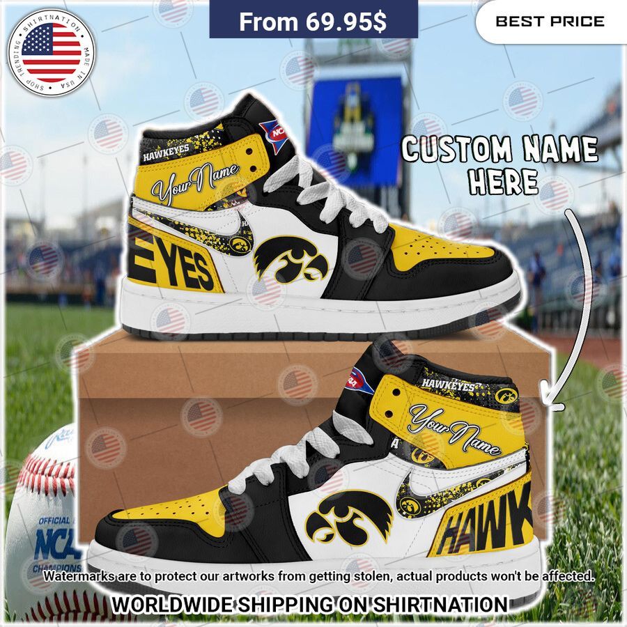 Iowa Hawkeyes Custom Air Jordan 1 Stand easy bro