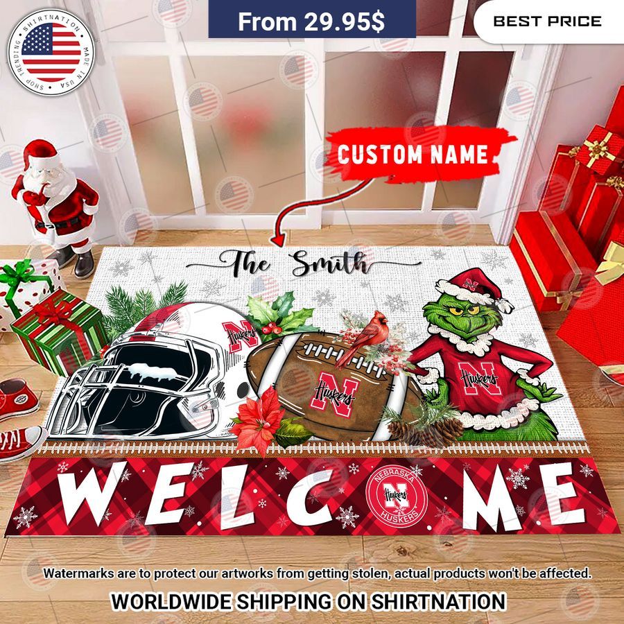 nebraska cornhuskers grinch christmas welcome personalized doormat 2 16.jpg