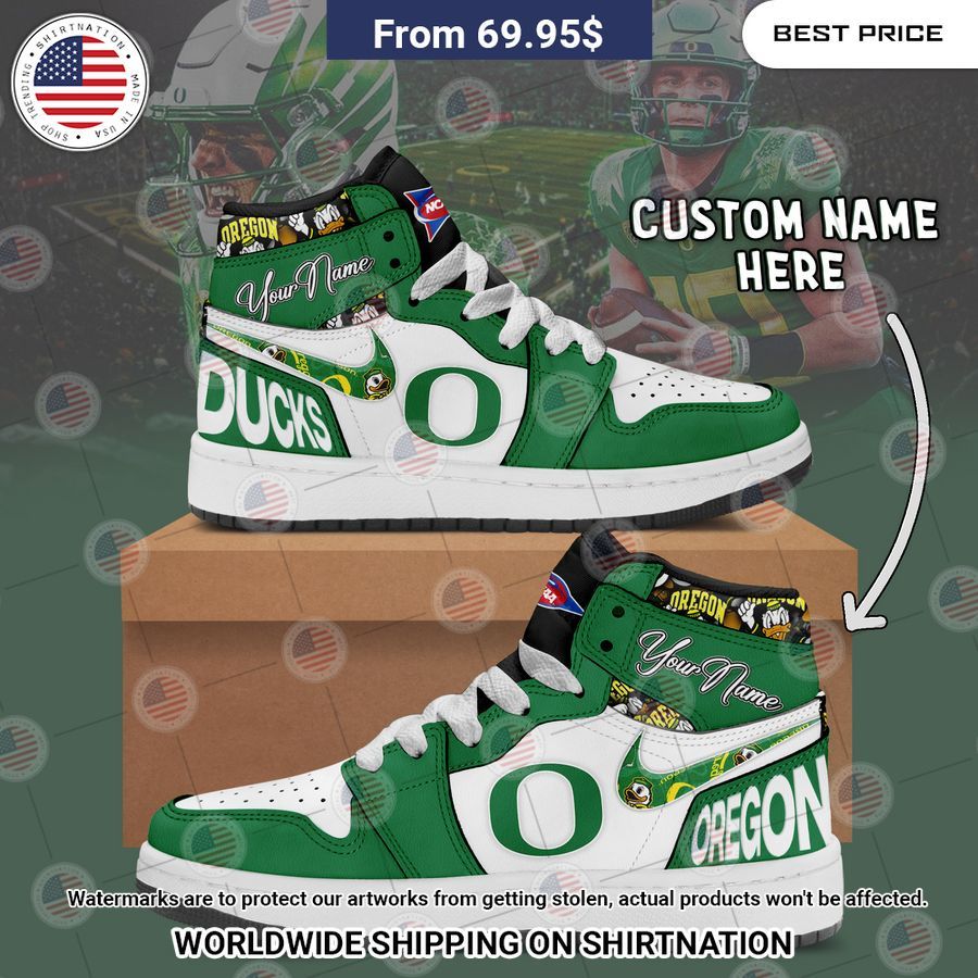 Oregon Ducks Custom Air Jordan 1 You look beautiful forever