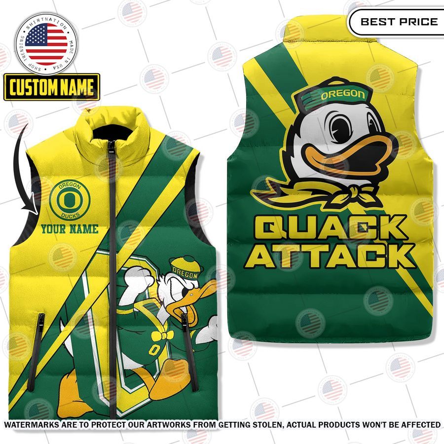 Oregon Ducks Custom Sleeveless Down Jacket You look beautiful forever