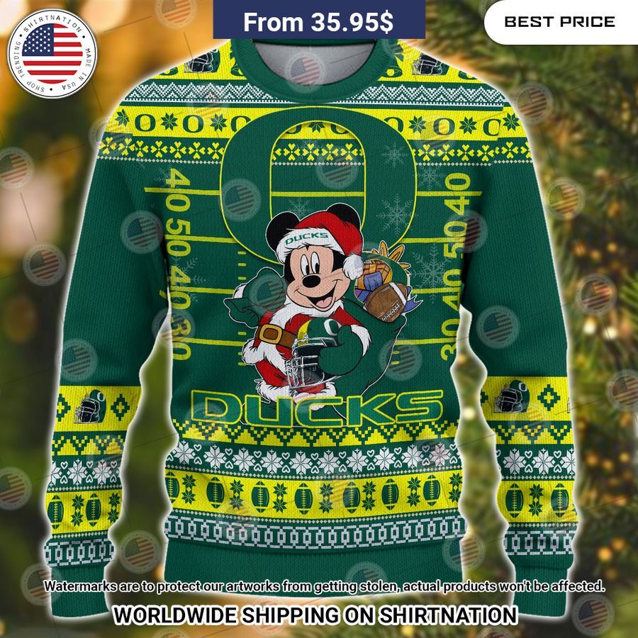 Oregon Ducks Mickey Mouse Christmas Sweater You guys complement each other