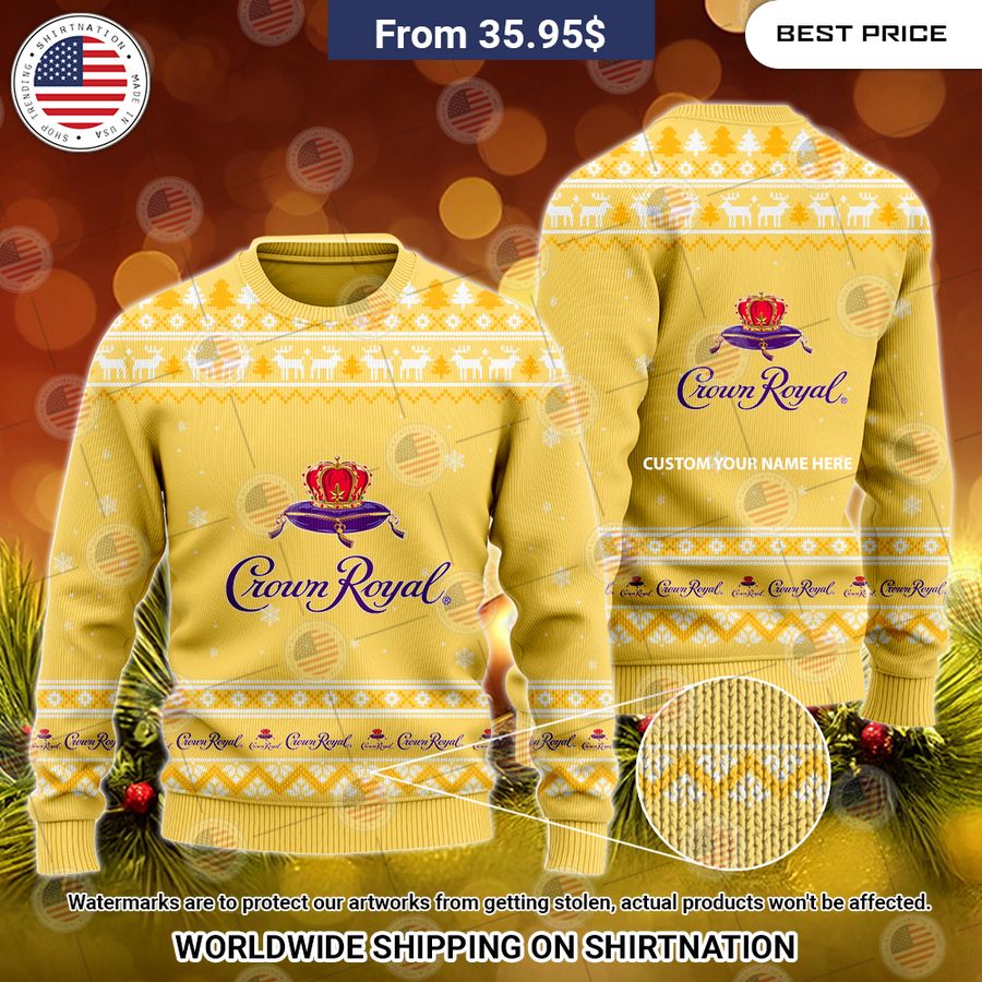 Personalized Crown Royal Christmas Sweater Hey! You look amazing dear