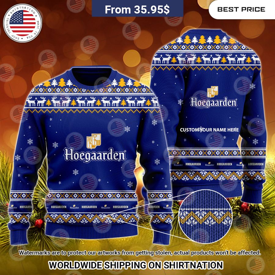 Personalized Hoegaarden Christmas Sweater Cutting dash