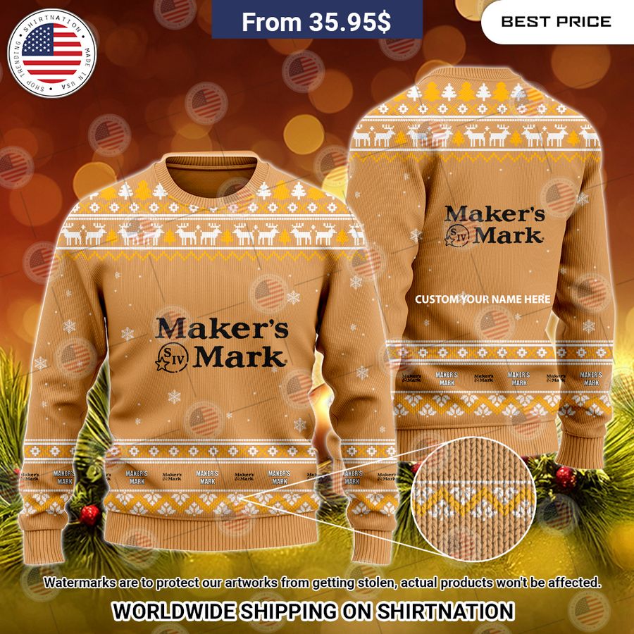 Personalized Maker'S Mark Christmas Sweater Loving, dare I say?