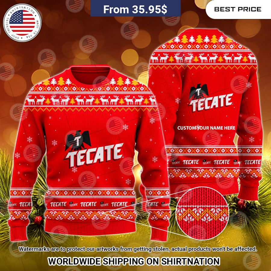 Personalized Tecate Christmas Sweater Rocking picture