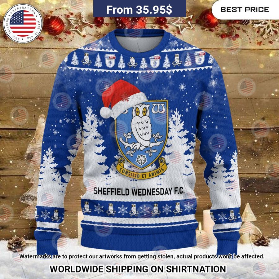 Sheffield Wednesday Christmas Sweater Wow, cute pie