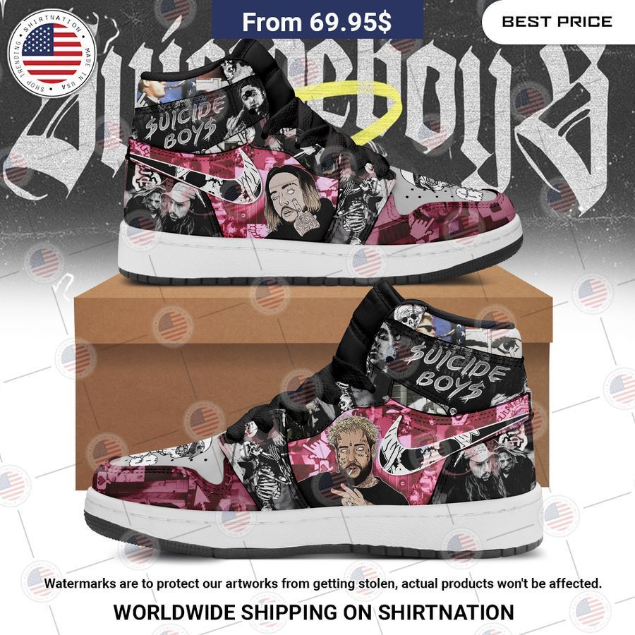 Suicideboys Hip hop Air Jordan High Top Shoes You look lazy