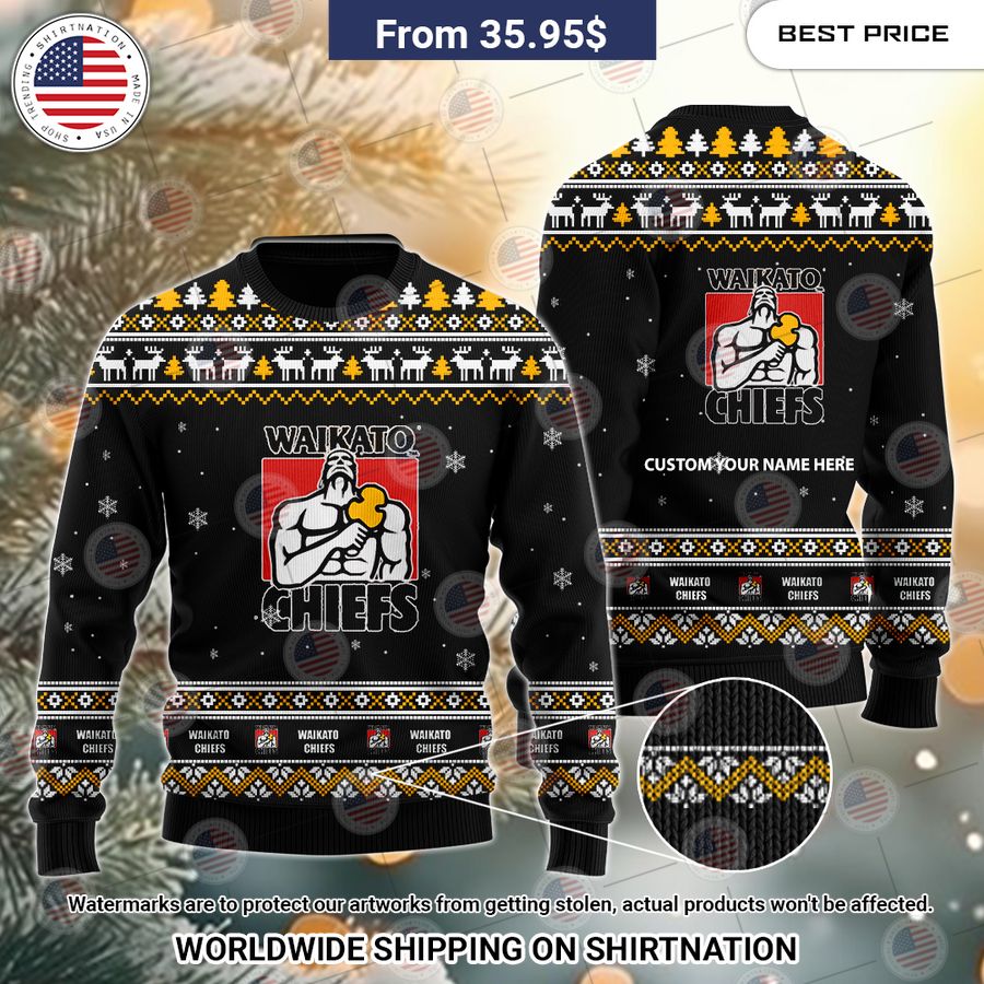 Waikato Chiefs Custom Christmas Sweater You look too weak