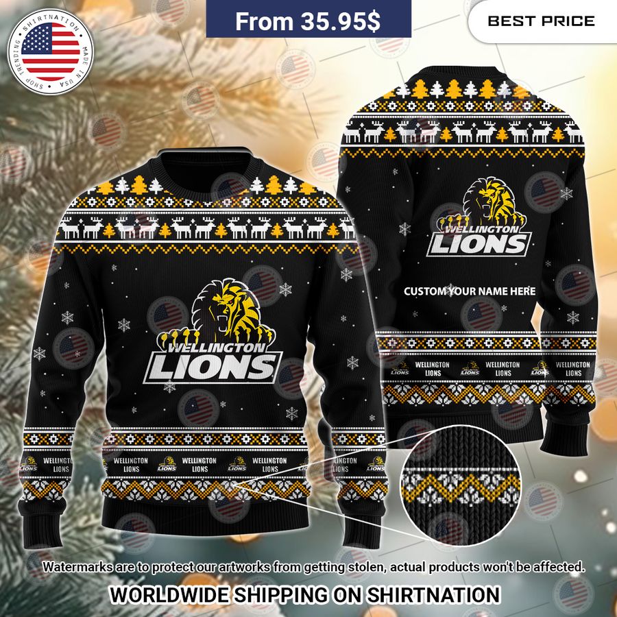 Wellington Lions Custom Christmas Sweater It is too funny